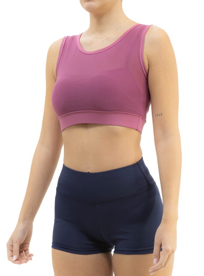 Gravity Contour High Impact Padded Dragon Fruit Mesh Design Sports Bra