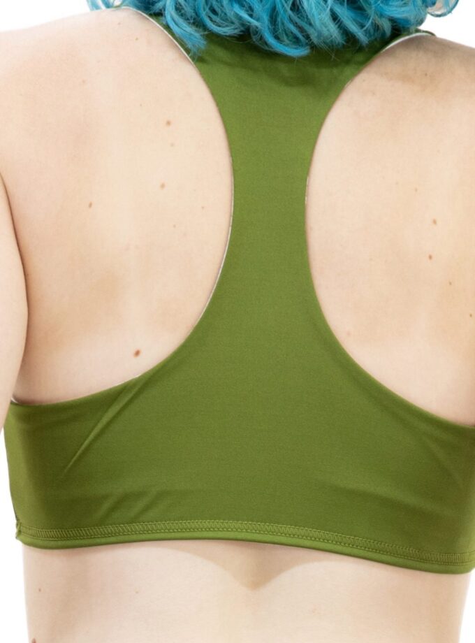 Work-Out Yoga Gym Fitness Grauer Salbei-Sport-BH mit Racerback