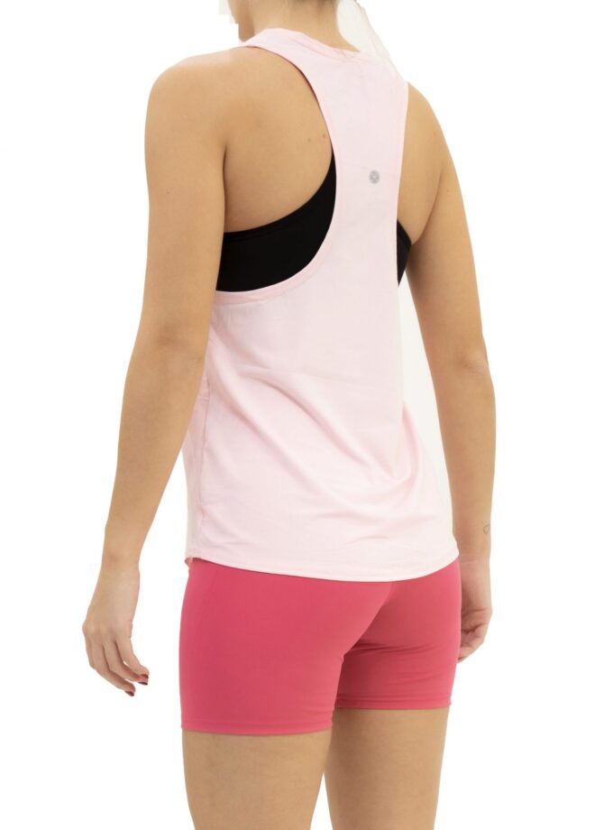 Ärmelloses, rosafarbenes Aktiv-Yoga-Workout-Sport-Top mit Racerback