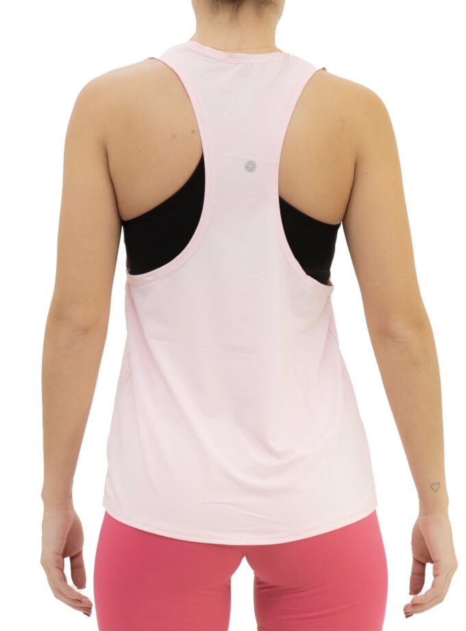 Ärmelloses, rosafarbenes Aktiv-Yoga-Workout-Sport-Top mit Racerback