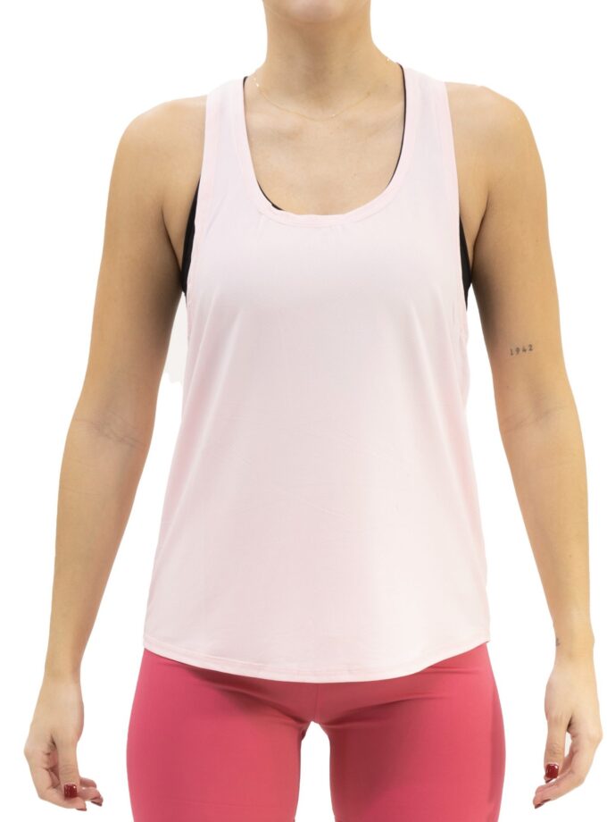 Ärmelloses, rosafarbenes Aktiv-Yoga-Workout-Sport-Top mit Racerback