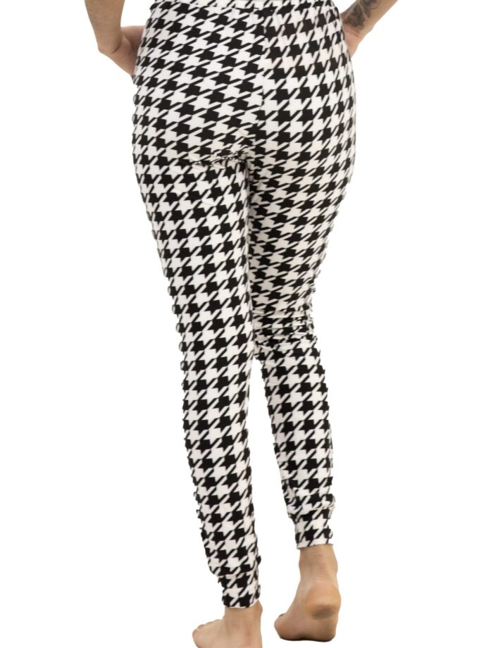 Butterweiche Hahnentritt Jogginghose mit doppelten Taschen und Kordelzug
