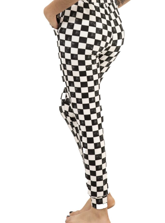 Butterweiche Karierte Jogginghose mit doppelten Taschen und Kordelzug