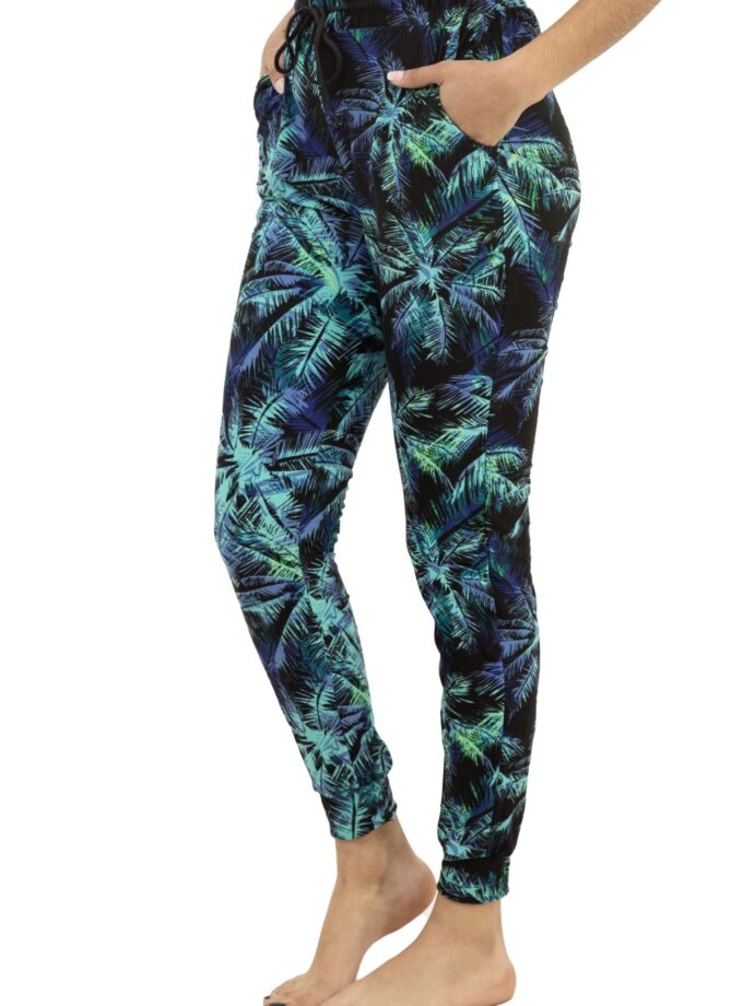 Butterweiche Dschungelpalme Jogginghose mit doppelten Taschen und Kordelzug