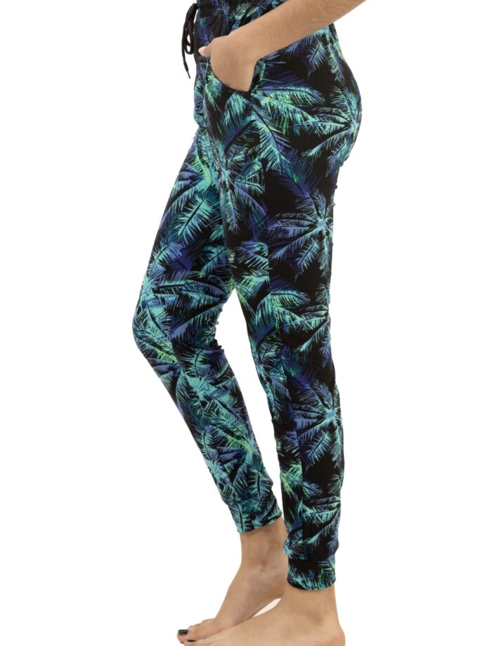 Butterweiche Dschungelpalme Jogginghose mit doppelten Taschen und Kordelzug